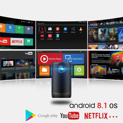4K Android de 9 Projector LEIDENE Draadloze Miniprojectoren van DLP met HIFIsprekerswijze