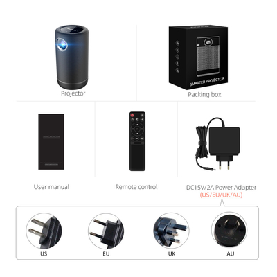 4K Android de 9 Projector LEIDENE Draadloze Miniprojectoren van DLP met HIFIsprekerswijze